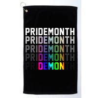 Pride Month Demon Rainbow Golf Towel