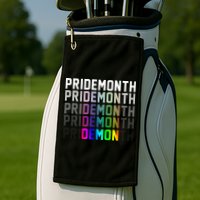 Pride Month Demon Rainbow Golf Towel