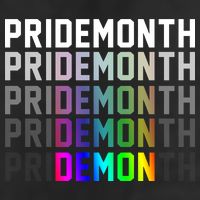 Pride Month Demon Rainbow Golf Towel