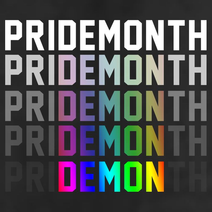 Pride Month Demon Rainbow Golf Towel