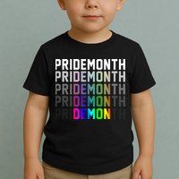 Pride Month Demon Rainbow Toddler T-Shirt