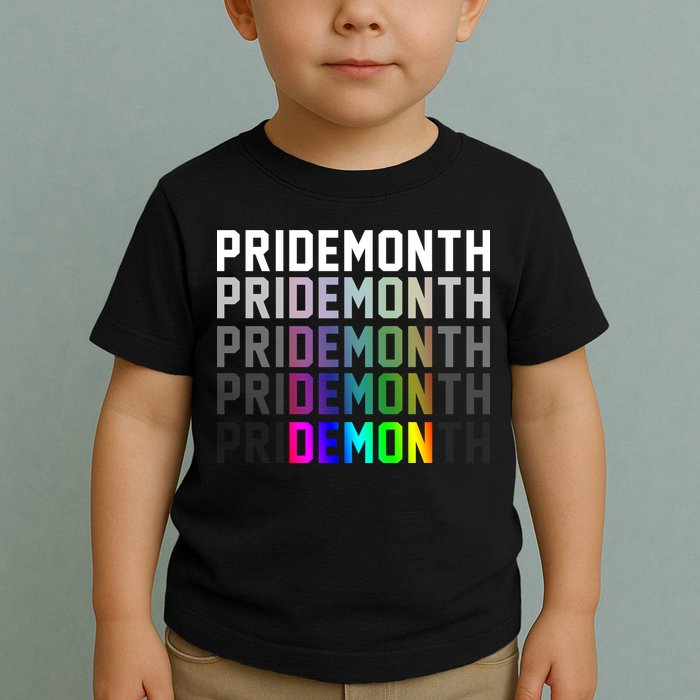 Pride Month Demon Rainbow Toddler T-Shirt