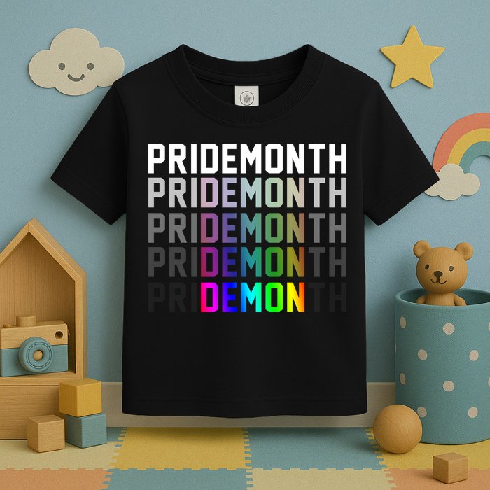 Pride Month Demon Rainbow Toddler T-Shirt