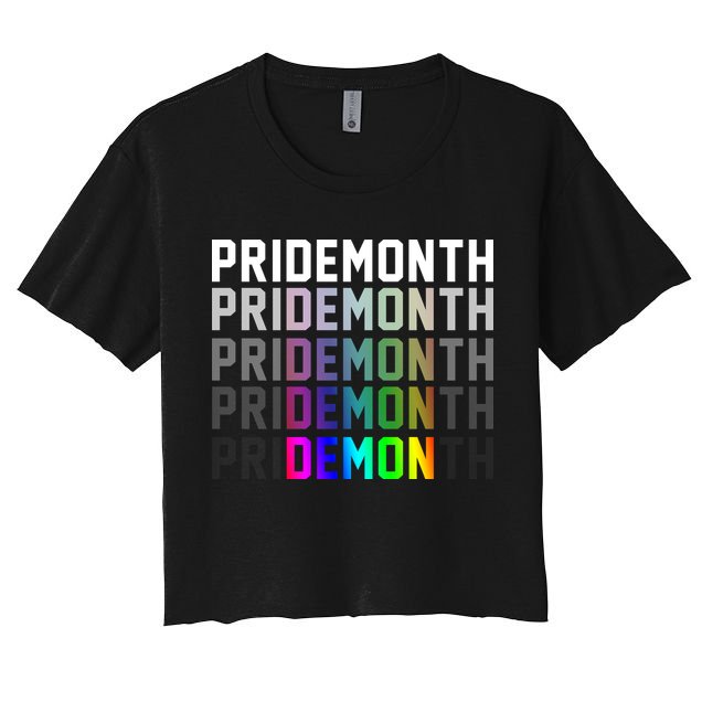 Pride Month Demon Rainbow Crop Top