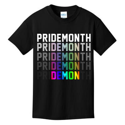 Pride Month Demon Rainbow Kids T-Shirt