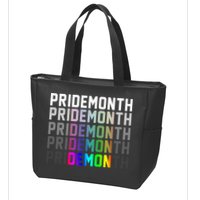Pride Month Demon Rainbow Zip Tote Bag