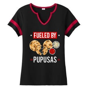 Pupusas Maker El Salvador Salvadorian Food Fueled By Pupusas Ladies Halftime Notch Neck Tee