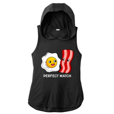 Perfect Match Eggs And Bacon Valentine's Day Cool Gift Ladies PosiCharge Tri-Blend Wicking Draft Hoodie Tank