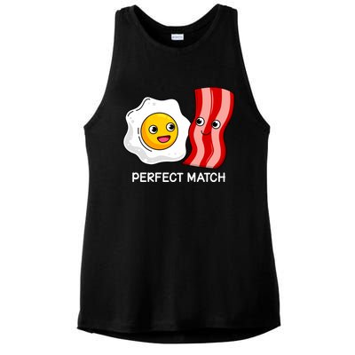 Perfect Match Eggs And Bacon Valentine's Day Cool Gift Ladies PosiCharge Tri-Blend Wicking Tank