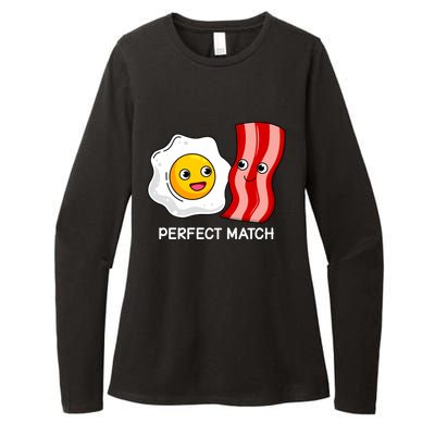 Perfect Match Eggs And Bacon Valentine's Day Cool Gift Womens CVC Long Sleeve Shirt