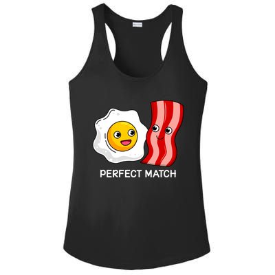 Perfect Match Eggs And Bacon Valentine's Day Cool Gift Ladies PosiCharge Competitor Racerback Tank