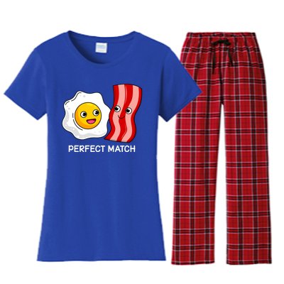 Perfect Match Eggs And Bacon Valentine's Day Cool Gift Women's Flannel Pajama Set