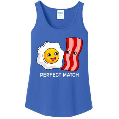 Perfect Match Eggs And Bacon Valentine's Day Cool Gift Ladies Essential Tank