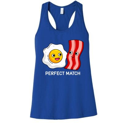 Perfect Match Eggs And Bacon Valentine's Day Cool Gift Women's Racerback Tank