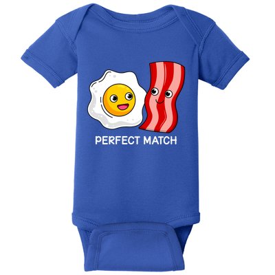 Perfect Match Eggs And Bacon Valentine's Day Cool Gift Baby Bodysuit