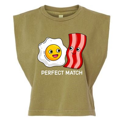 Perfect Match Eggs And Bacon Valentine's Day Cool Gift Garment-Dyed Women's Muscle Tee