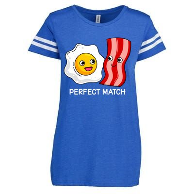 Perfect Match Eggs And Bacon Valentine's Day Cool Gift Enza Ladies Jersey Football T-Shirt