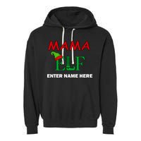 Personalize Mama Elf Custom Family Matching Christmas Garment-Dyed Fleece Hoodie
