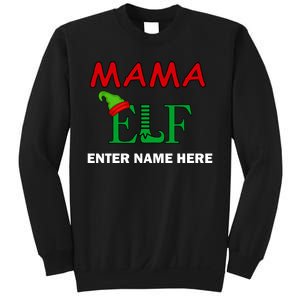 Personalize Mama Elf Custom Family Matching Christmas Sweatshirt