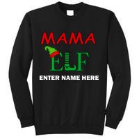 Personalize Mama Elf Custom Family Matching Christmas Sweatshirt