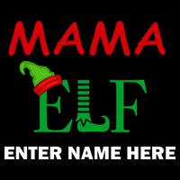 Personalize Mama Elf Custom Family Matching Christmas Sweatshirt