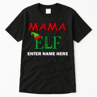 Personalize Mama Elf Custom Family Matching Christmas Tall T-Shirt