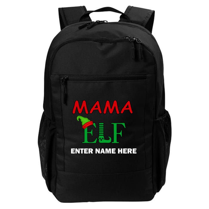Personalize Mama Elf Custom Family Matching Christmas Backpack