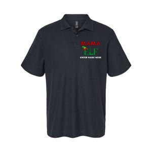 Personalize Mama Elf Custom Family Matching Christmas Softstyle Adult Sport Polo