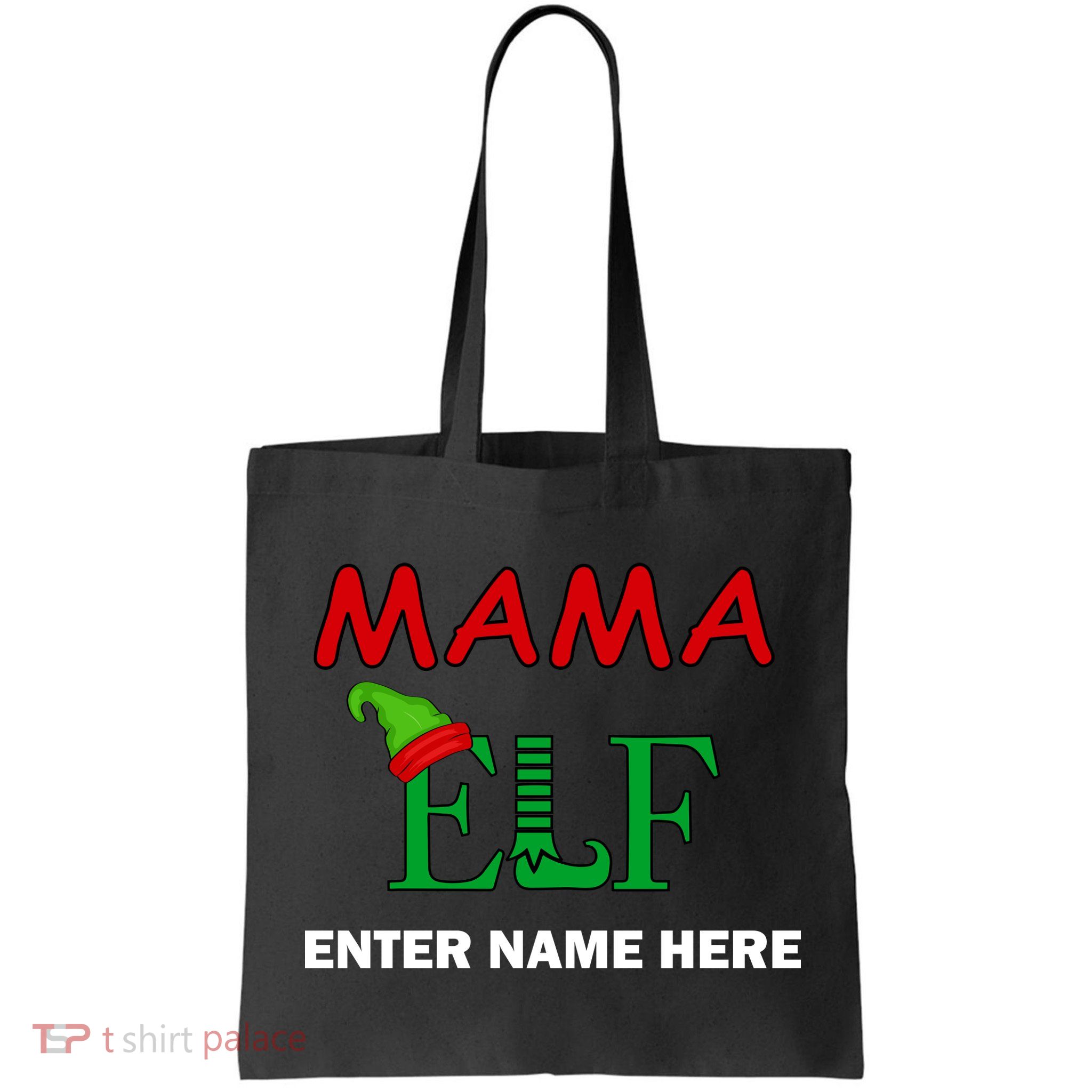 Personalize Mama Elf Custom Family Matching Christmas Bag