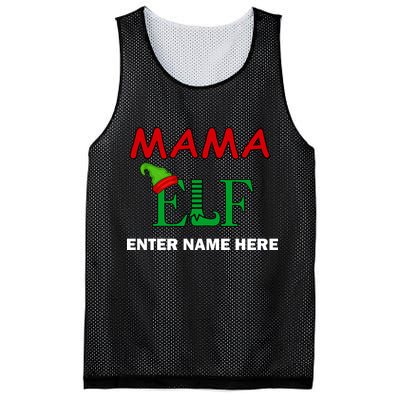 Personalize Mama Elf Custom Family Matching Christmas Mesh Reversible Basketball Jersey Tank