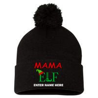 Personalize Mama Elf Custom Family Matching Christmas Pom Pom 12in Knit Beanie