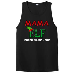 Personalize Mama Elf Custom Family Matching Christmas PosiCharge Competitor Tank