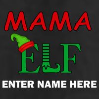 Personalize Mama Elf Custom Family Matching Christmas Trucker Hat