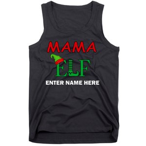 Personalize Mama Elf Custom Family Matching Christmas Tank Top