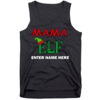 Personalize Mama Elf Custom Family Matching Christmas Tank Top