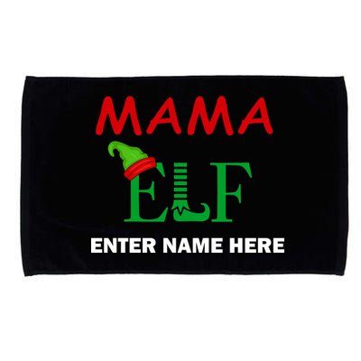 Personalize Mama Elf Custom Family Matching Christmas Microfiber Hand Towel