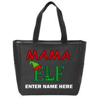 Personalize Mama Elf Custom Family Matching Christmas Zip Tote Bag