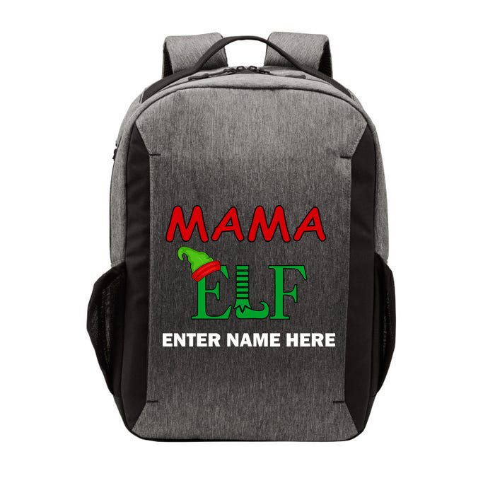 Personalize Mama Elf Custom Family Matching Christmas Vector Backpack
