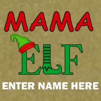 Personalize Mama Elf Custom Family Matching Christmas Garment-Dyed Women's Muscle Tee