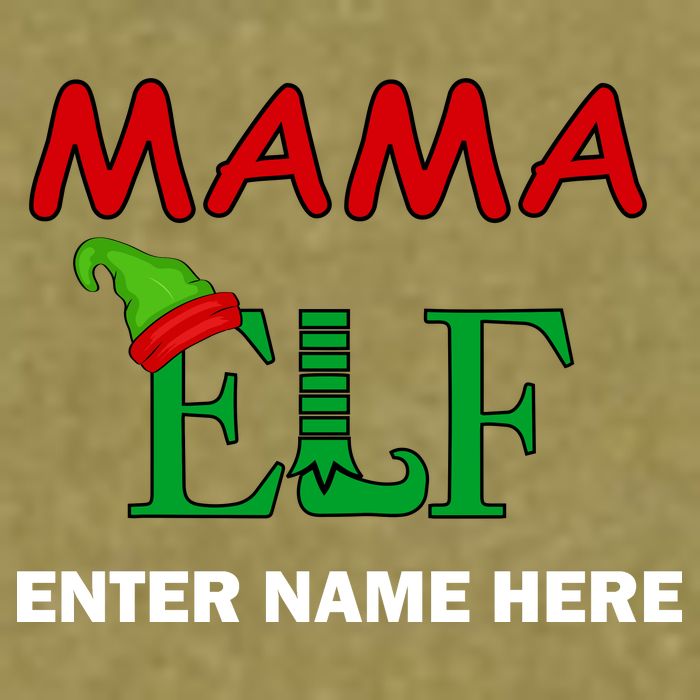 Personalize Mama Elf Custom Family Matching Christmas Garment-Dyed Women's Muscle Tee