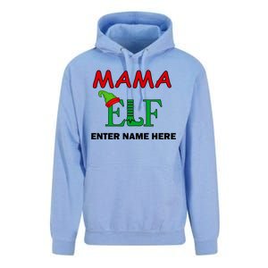 Personalize Mama Elf Custom Family Matching Christmas Unisex Surf Hoodie