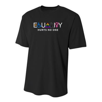 Pride Month Equality Hurts No One Lgbtq Pride Human Rights Gift Youth Performance Sprint T-Shirt