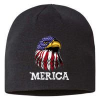 Patriotic Merica Eagle USA Flag Sunglusses 4th Of July Sustainable Beanie