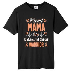 Proud Mama Endometrial Uterine Cancer Warrior Awareness Gift Tall Fusion ChromaSoft Performance T-Shirt