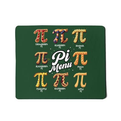 Pi Menu Funny Math Teacher Pi Day 3.14 Pie Mousepad