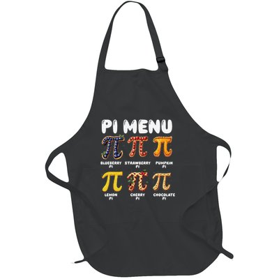 Pi Menu Funny Math Teacher Pi Day 3 Full-Length Apron With Pockets