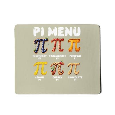 Pi Menu Funny Math Teacher Pi Day 3 Mousepad