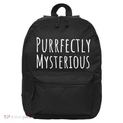 Purrfectly Mysterious For Cat Lover .Png 16 in Basic Backpack