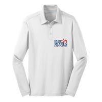 Phil Mianus For Senate 2024 Phil Mianus Election Silk Touch Performance Long Sleeve Polo