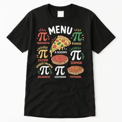 Pi Menu Funny Pizza Pi Day 3 Tall T-Shirt